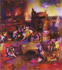 Hieronymus Bosch (El Bosco), La tentación de San Antonio, 1505